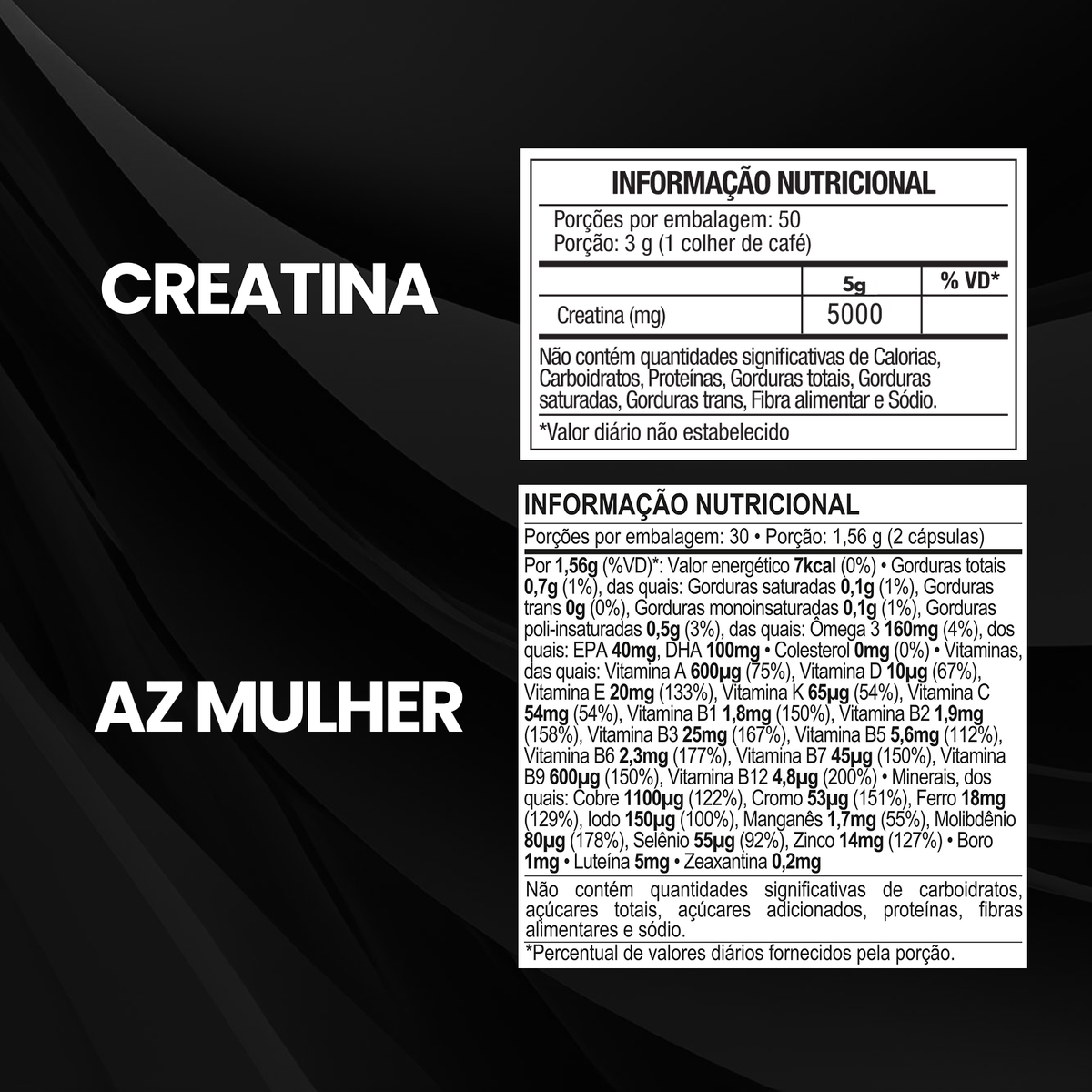 Kit Creatina 150g + AZ Mulher 60 Cáps