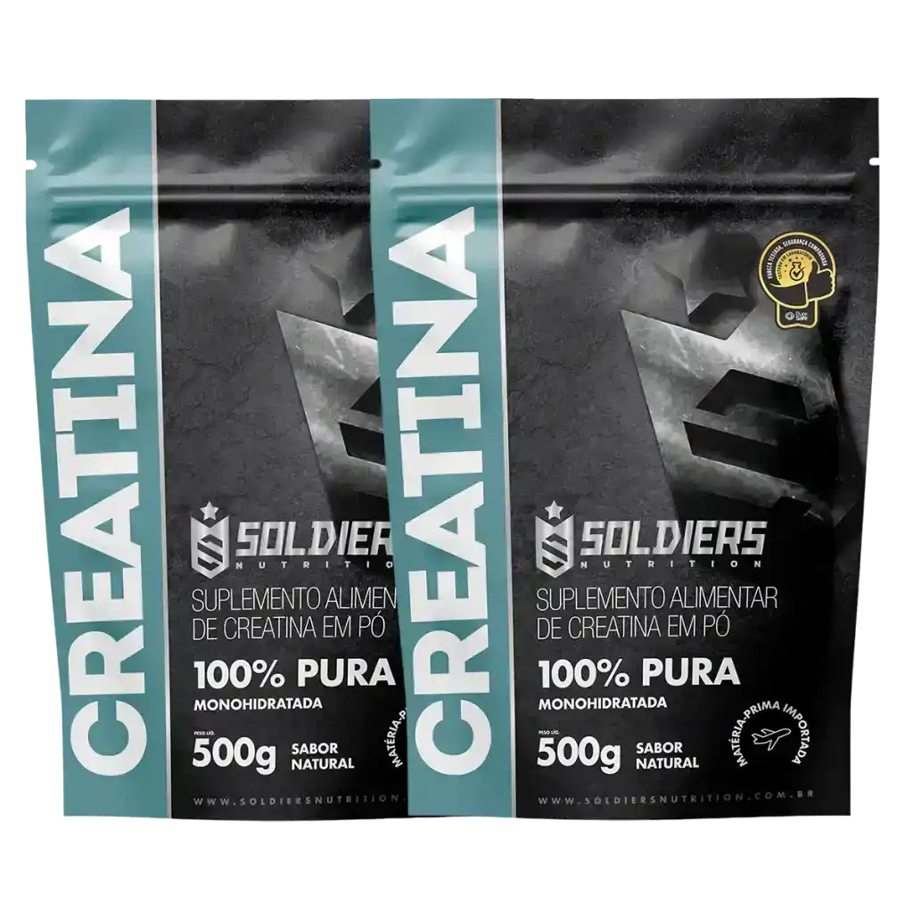Kit: 2 Creatinas Monohidratadas 500g - Soldiers Nutrition