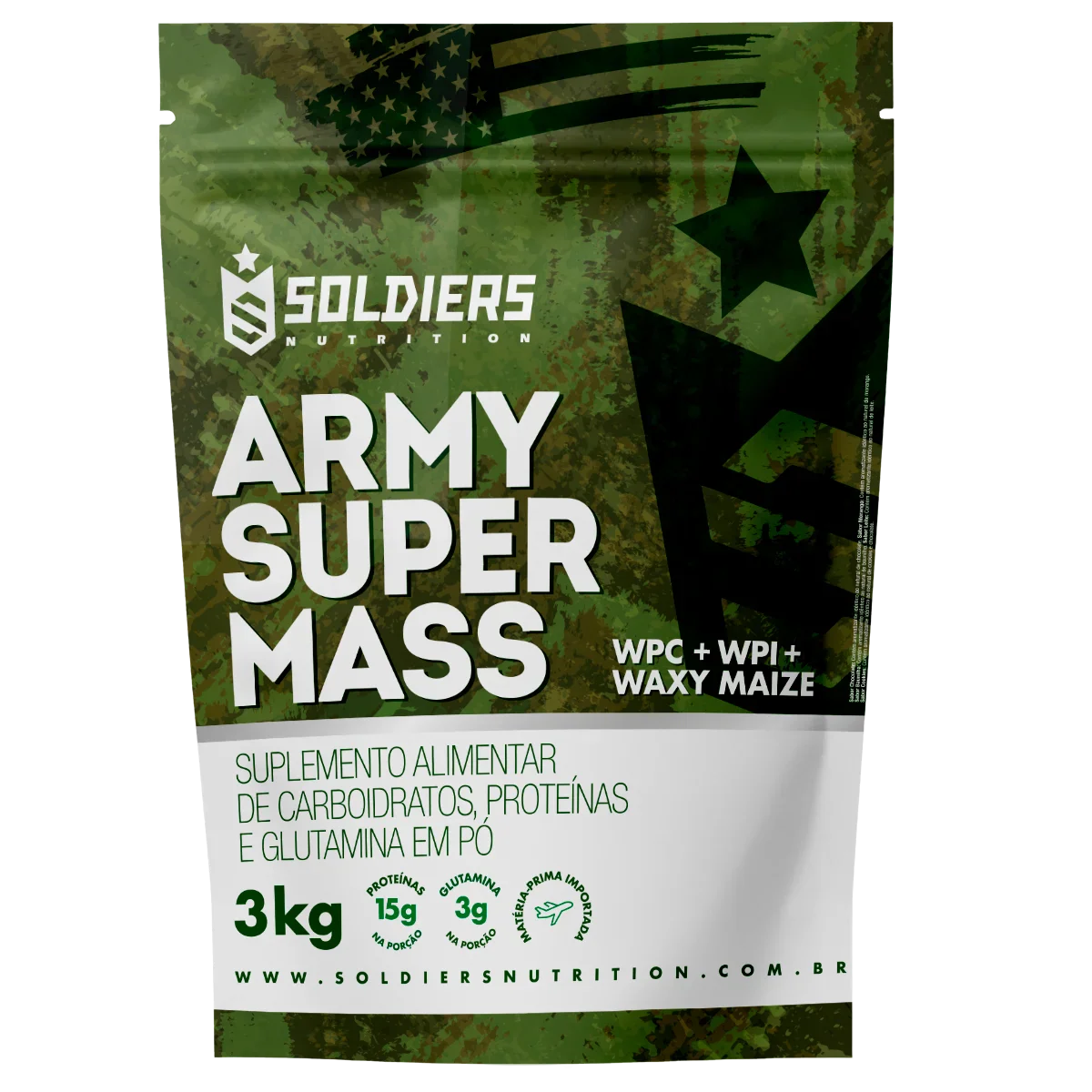 Hipercalórico Army Super Mass - 3Kg - Soldiers Nutrition