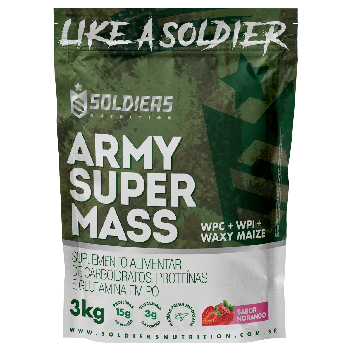 Hipercalórico Army Super Mass - 3Kg - Soldiers Nutrition