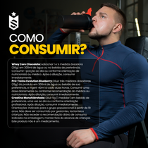 Kit Whey Core 900g Baunilha + Pré-Treino Evoluition 300g Uva Verde com Melão + Creatina 150g