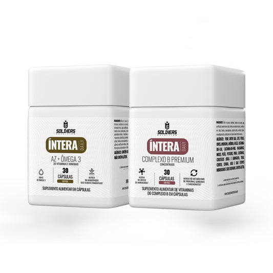 Kit: Multivitamínico AZ e Ômega 3 + Complexo B Premium Íntera Daily - Soldiers Nutrition