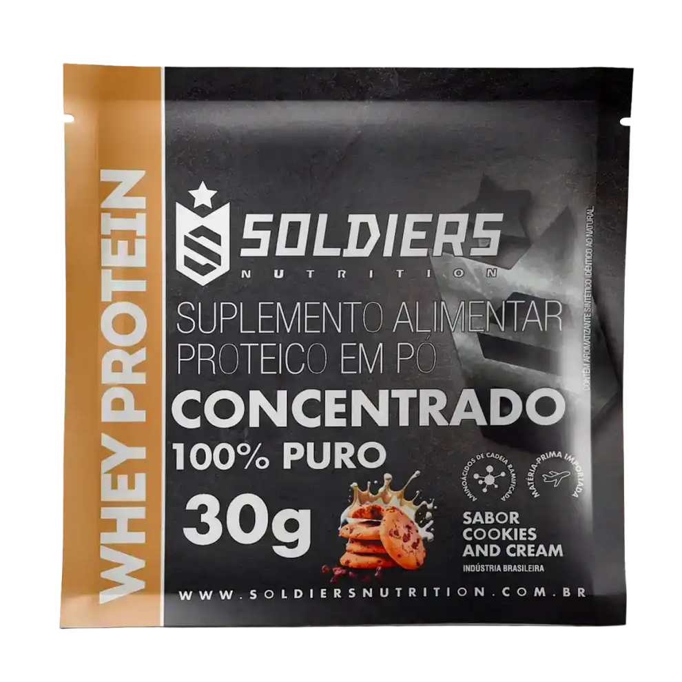 Kit: Whey Protein Sachê 30g 3 Unidades - Soldiers Nutrition