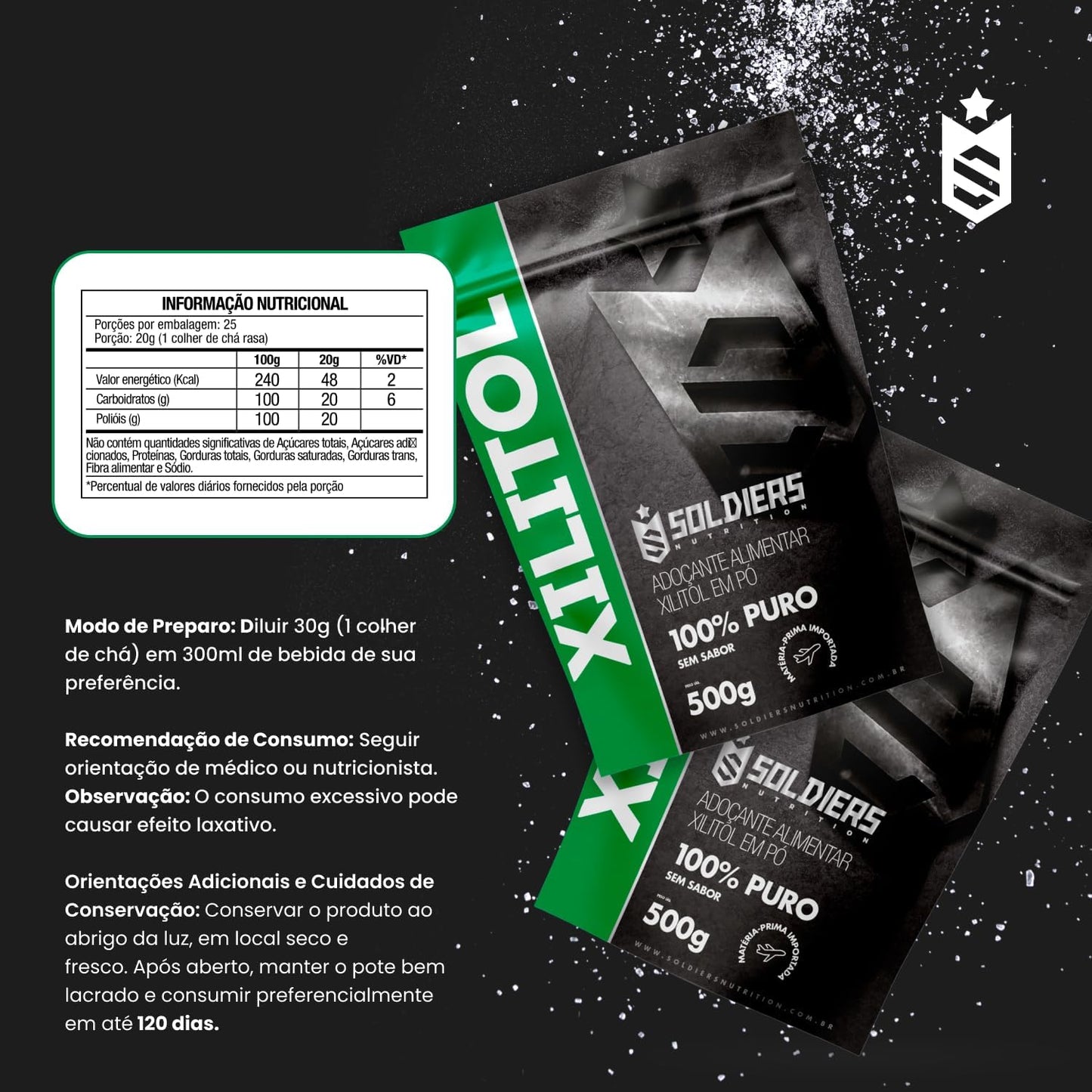 Xylitol 500g - 100% Puro