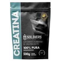 Embalagem de suplemento alimentar creatina monohidratada pura 500g sabor natural