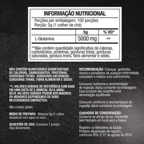 L - Glutamina 500g - 100% Pura Importada - Soldiers Nutrition
