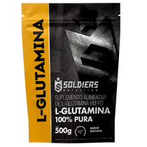 L - Glutamina 500g - 100% Pura Importada - Soldiers Nutrition
