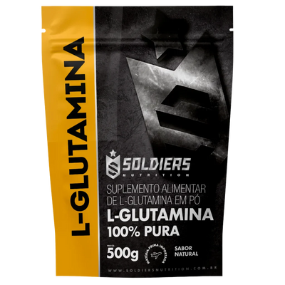 L - Glutamina 500g - 100% Pura Importada - Soldiers Nutrition
