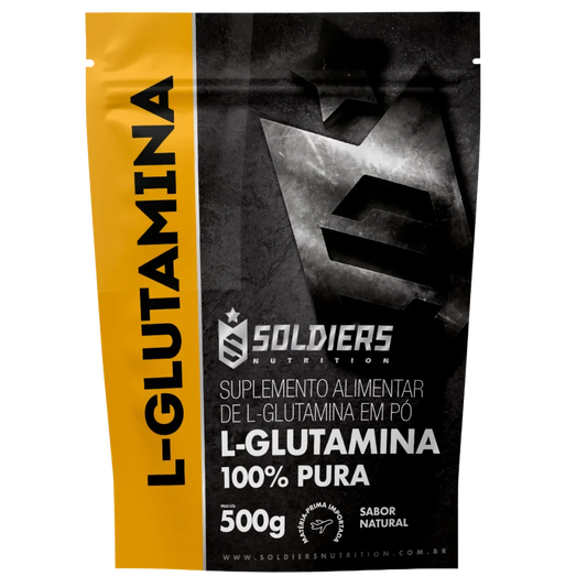 L - Glutamina 500g - 100% Pura Importada - Soldiers Nutrition