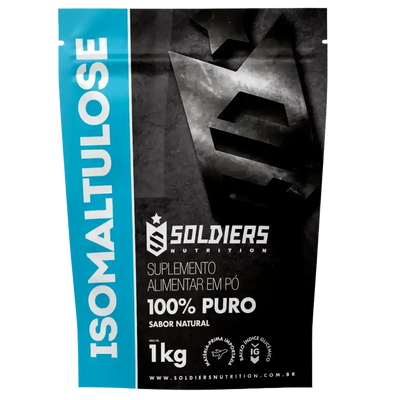 Embalagem de suplemento alimentar em pó isomaltulose 100% puro, sabor natural, 1kg.
