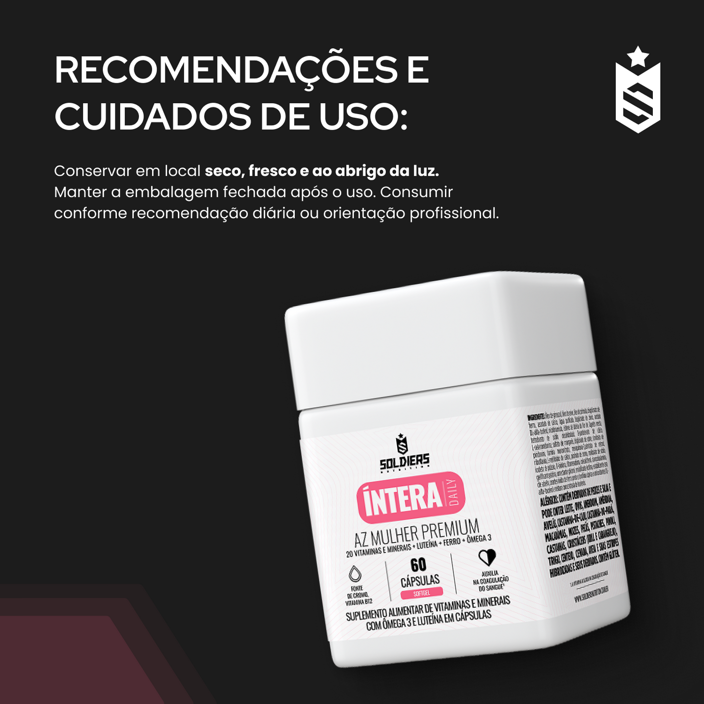 Multivitamínico AZ Mulher Premium 60 Cáps - Íntera Daily
