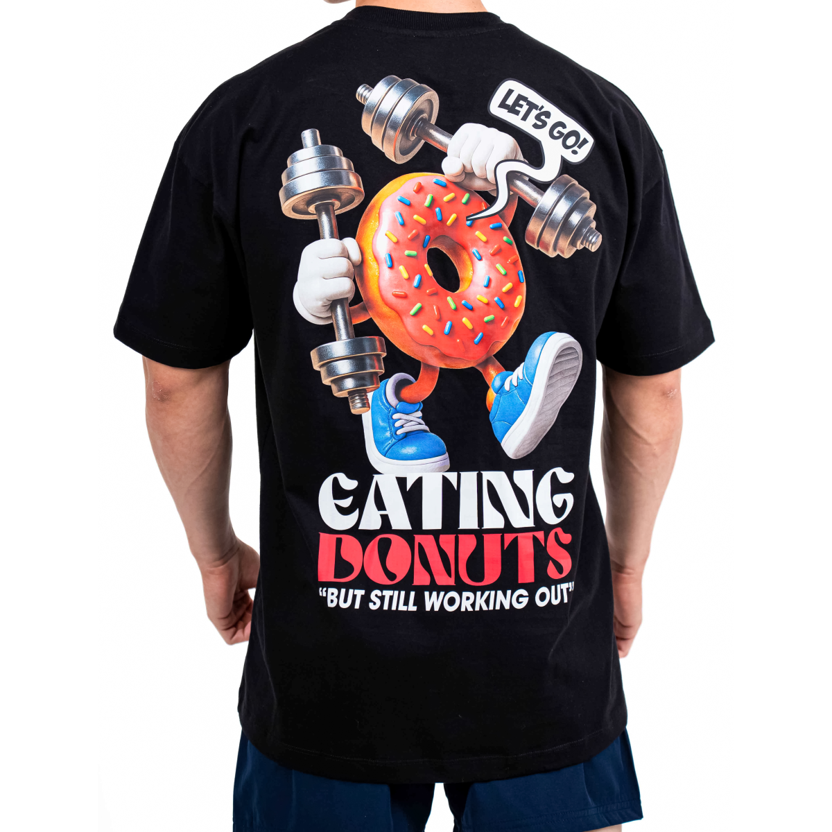 Camiseta Oversized Eating Donuts Preto - Soldiers Nutrition