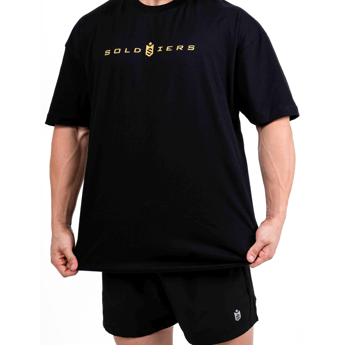 Camiseta Oversized Golden EmBlem Preto - Soldiers Nutrition