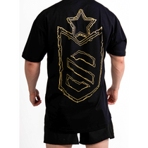 Camiseta Oversized Golden EmBlem Preto - Soldiers Nutrition