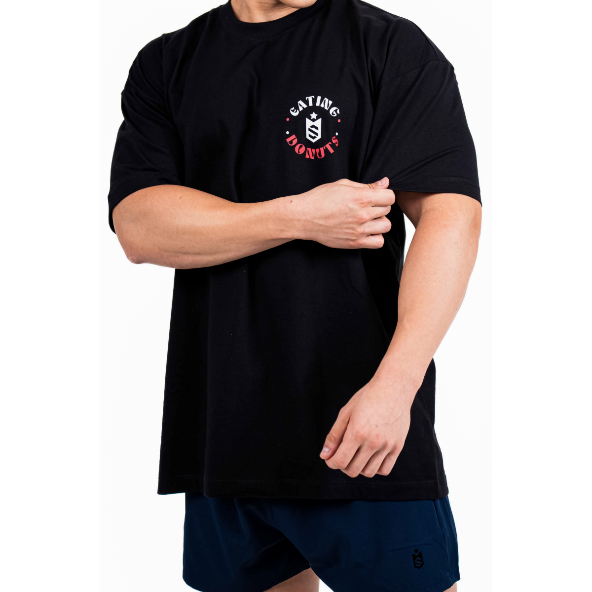 Camiseta Oversized Eating Donuts Preto - Soldiers Nutrition