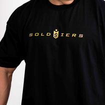Camiseta Oversized Golden EmBlem Preto - Soldiers Nutrition