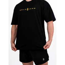 Camiseta Oversized Golden EmBlem Preto - Soldiers Nutrition