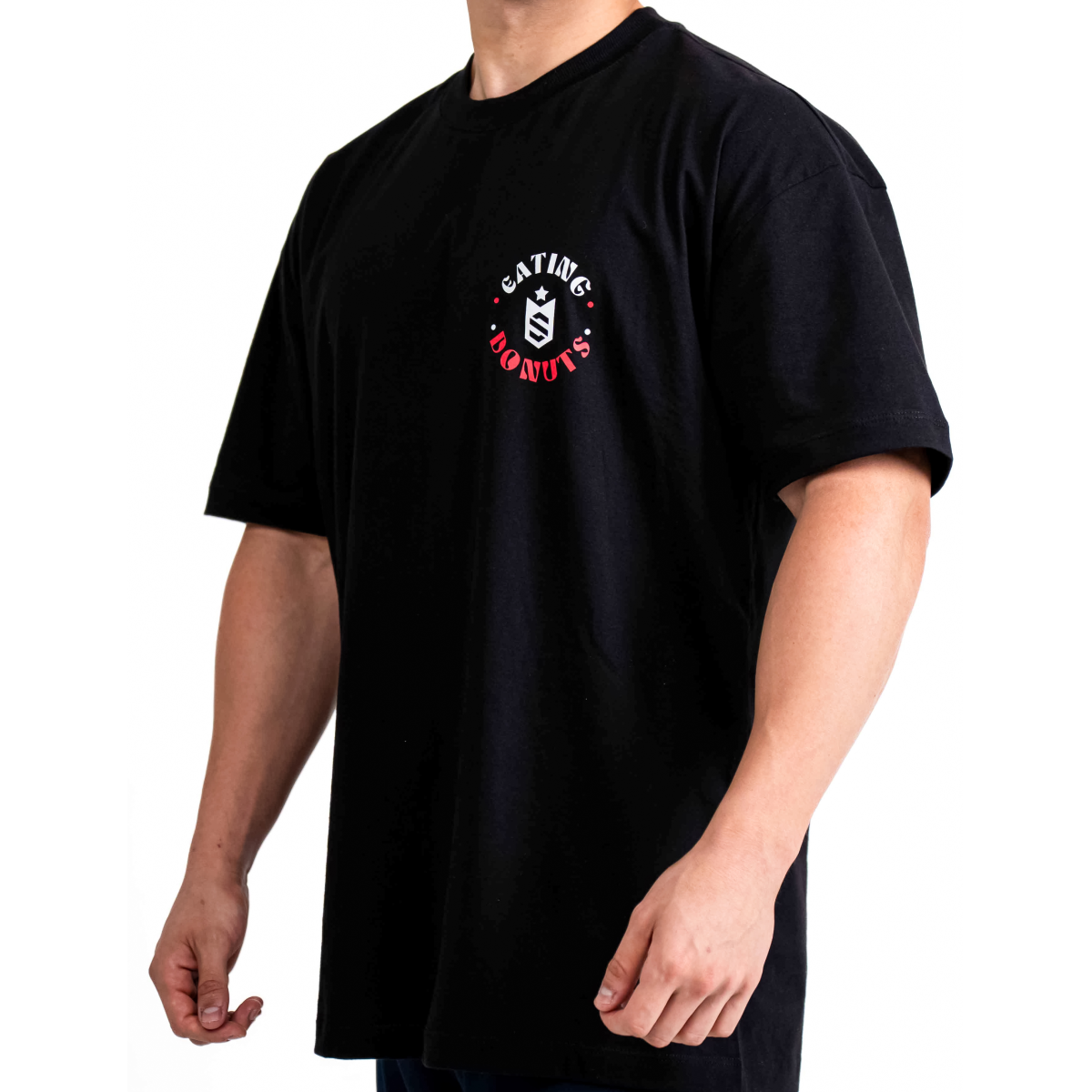 Camiseta Oversized Eating Donuts Preto - Soldiers Nutrition