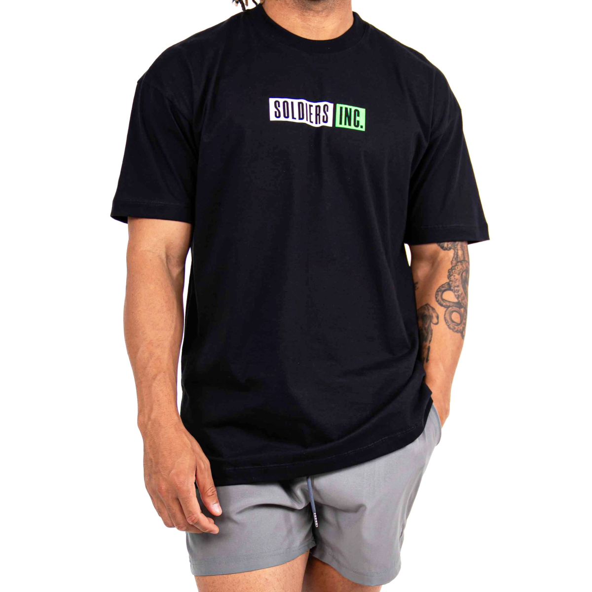 Camiseta Oversized Graphic Pump Preto - Soldiers Nutrition
