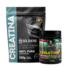 Kit Creatina Monohidrata + Pré Treino Evolution 300g 1