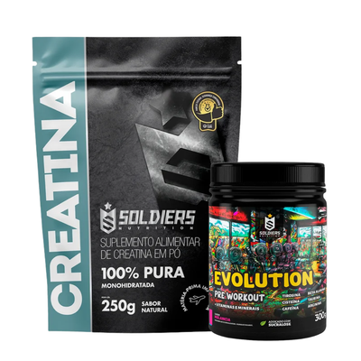 Kit Creatina 250g + Pré Treino Evolution 300g
