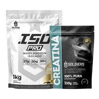 Kit: Whey Protein Isolado ISO PRO 1kg + Creatina 250g - Soldiers Nutrition
