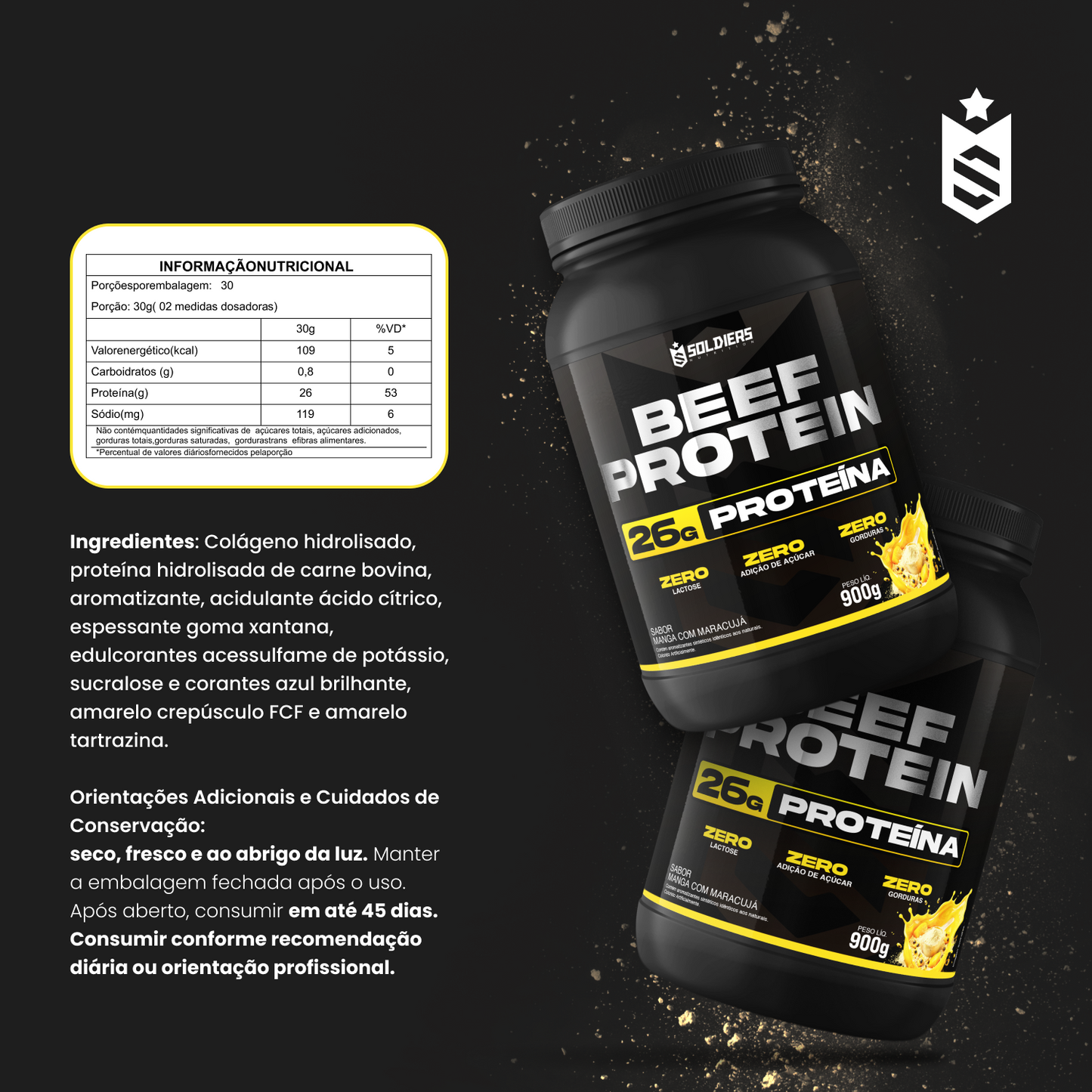 Beef Protein 26g Proteína - 900g