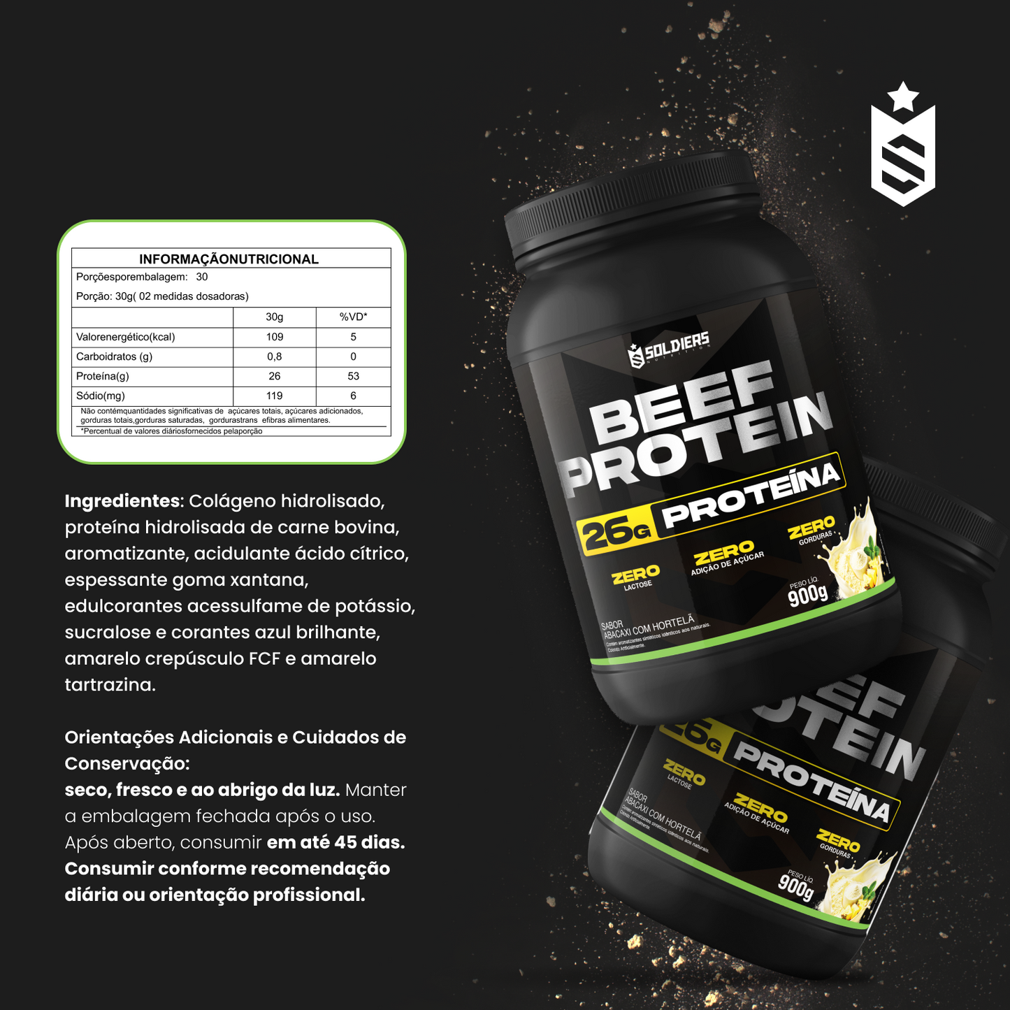 Beef Protein 26g Proteína - 900g