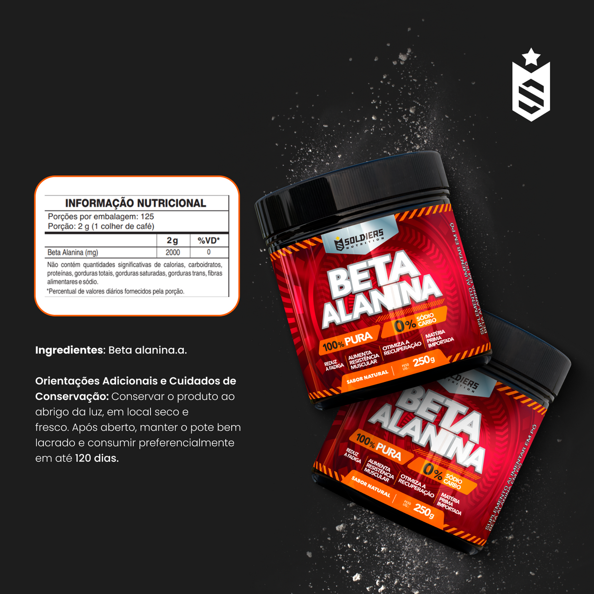 Beta Alanina 100% Pura - 250g
