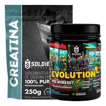 Kit: Creatina 250g + Pré Treino Evolution 300g - Soldiers Nutrition