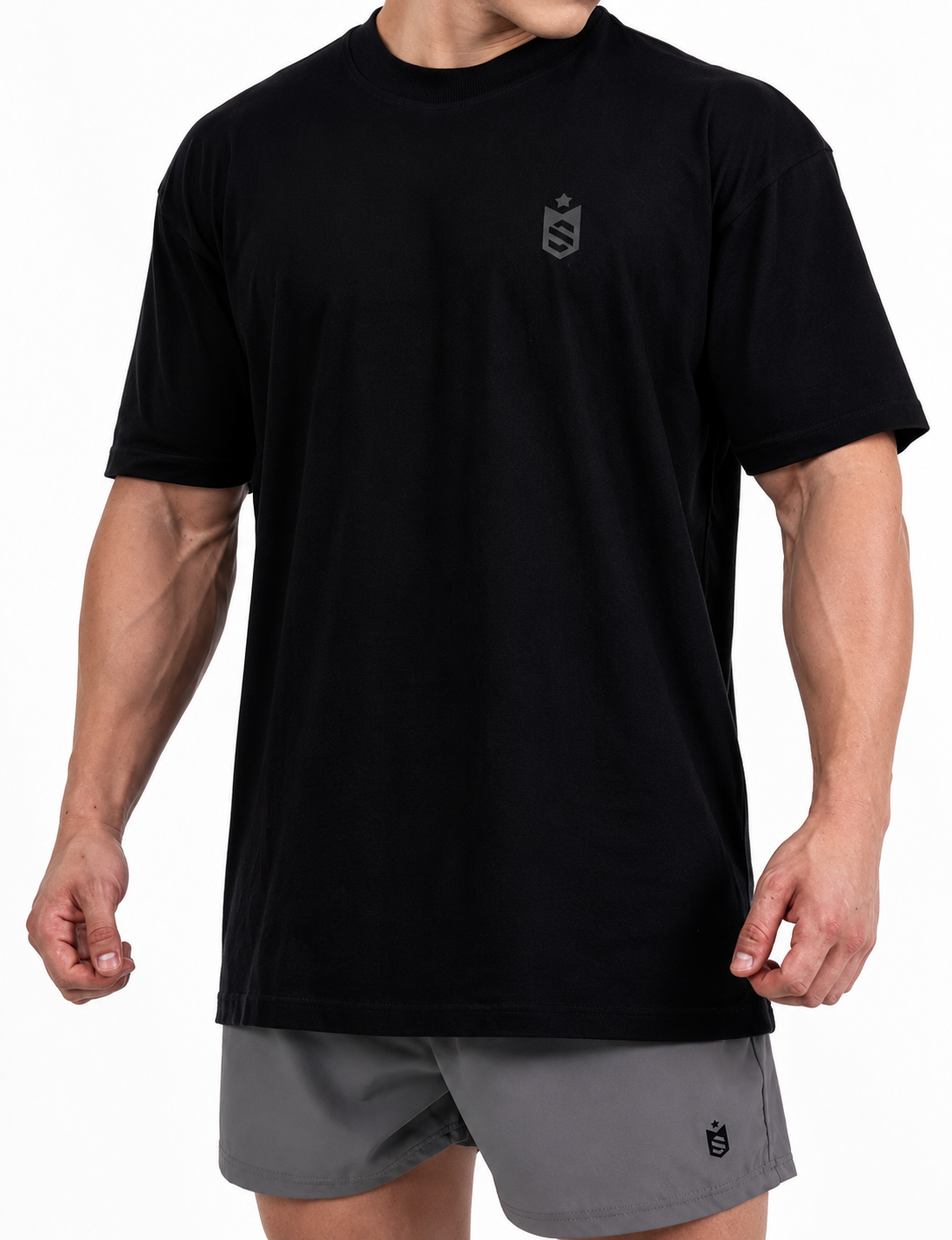 Camiseta Oversized SN Grey  Emblem