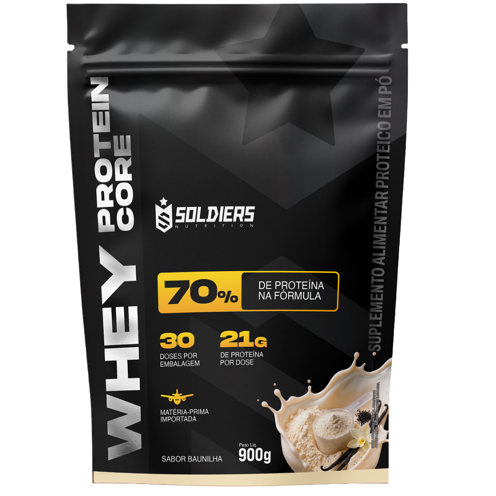 Whey Core 70% de Proteína Concentrada - 900g