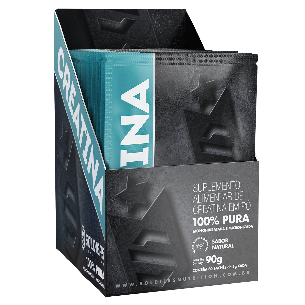 Creatina Monohidratada 30 Sachê De 5g - Soldiers Nutrition