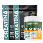 Kit Creatina Monohidratada 500g - 2 un + Vitamina C Em Pó 500g 1