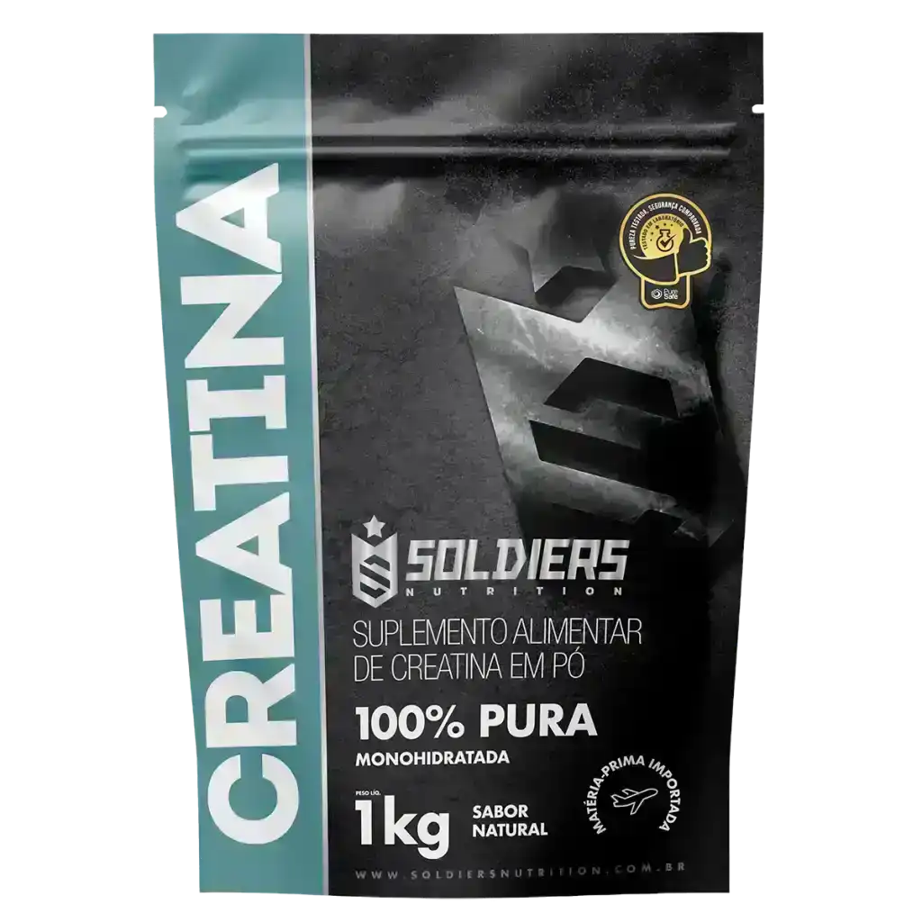 Creatina Monohidratada 1Kg - 100% Pura Importada - Soldiers Nutrition