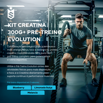 Kit: Creatina Monohidratada Pote 300g 100% Pura + Pré Treino Evolution 300g - Soldiers Nutrition