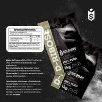 D - Ribose 1Kg - 100% Puro Importado - Soldier Nutritions