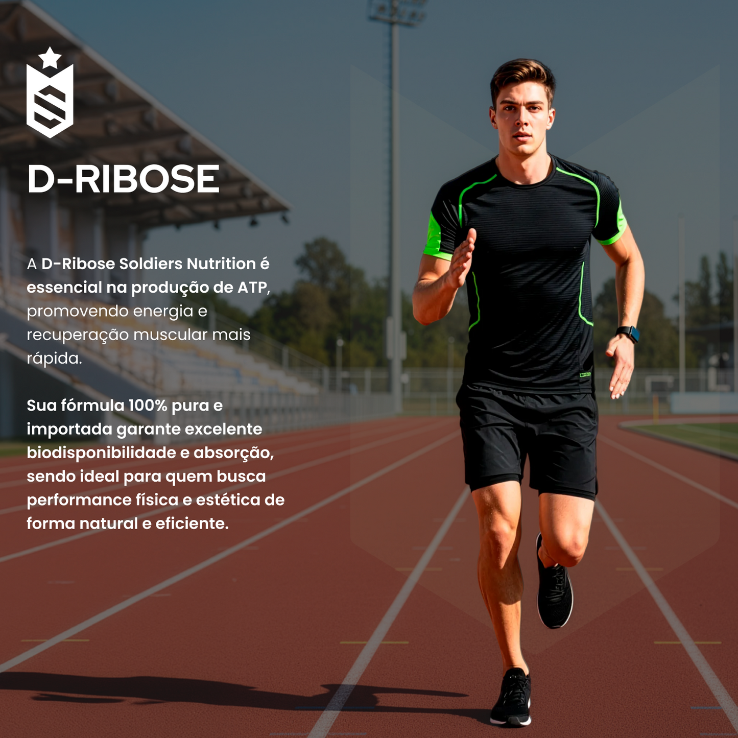D - Ribose 250g - 100% Puro Importado - Soldier Nutrition