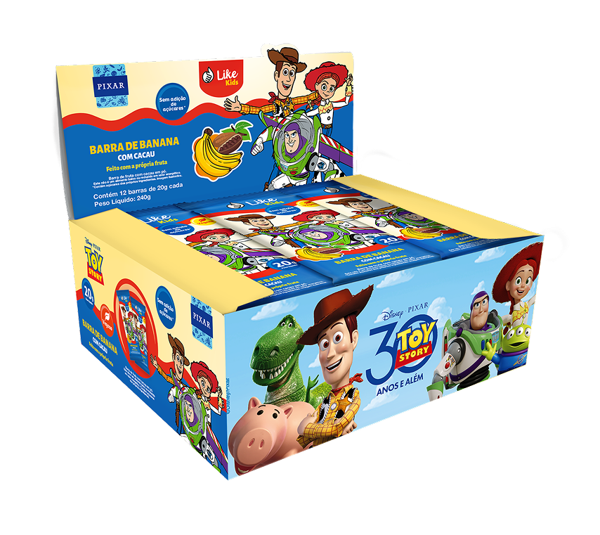 Barra Banana Cacau Sem Açúcar Vegana  Caixa 6 Un - Like Kids