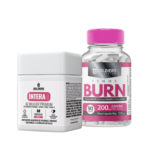 Kit Multivitamínico Cabelos e Unhas 30 Cáps + Femme Burn 90 Tabletes