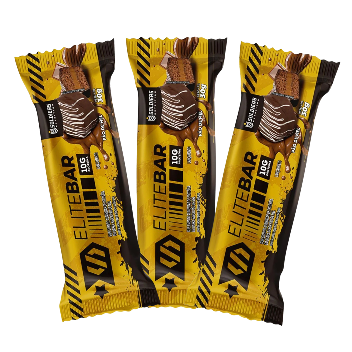 Kit: Elitebar 30g Barra De Proteína 3Un - Soldiers Nutrition