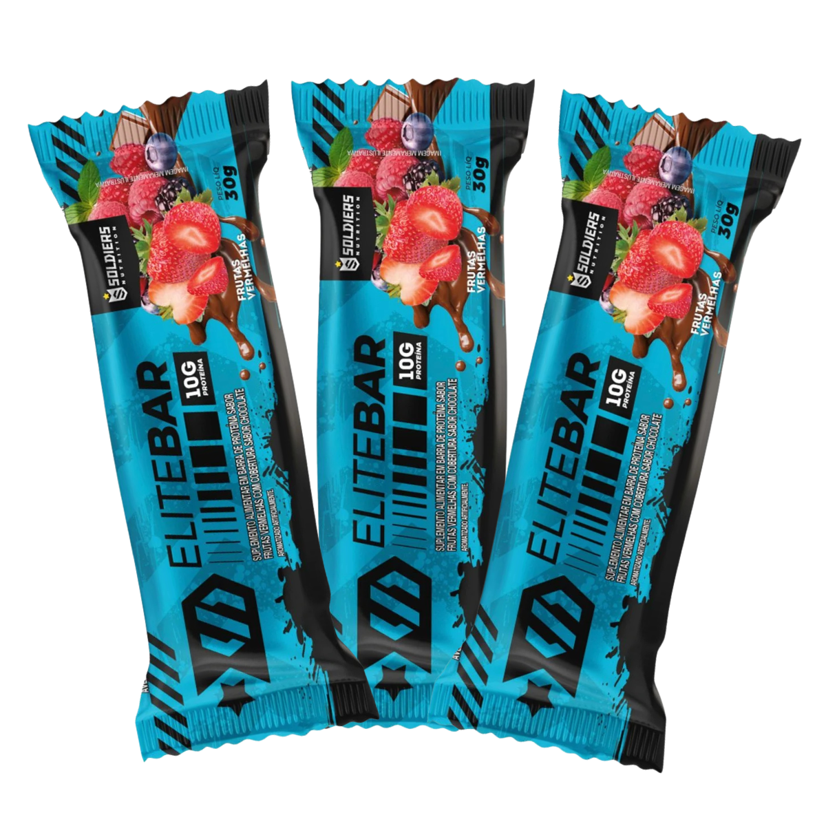 Kit: Elitebar 30g Barra De Proteína 3Un - Soldiers Nutrition