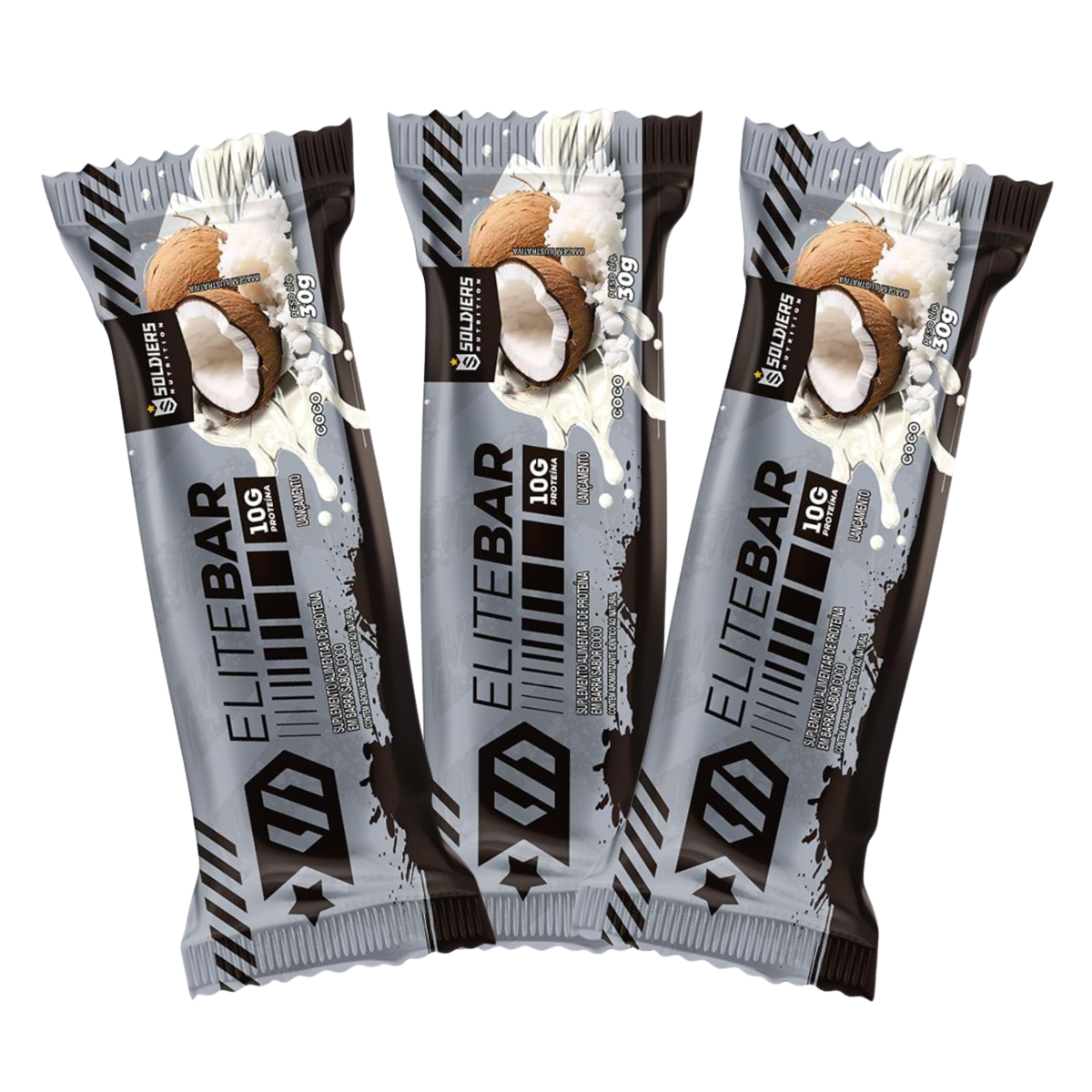 Kit: Elitebar 30g Barra De Proteína 3Un - Soldiers Nutrition