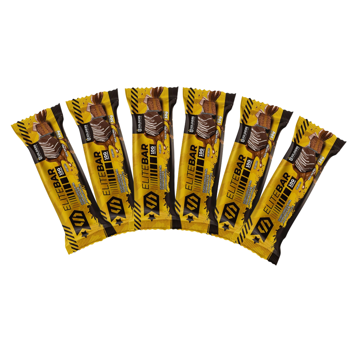 Kit: Elitebar 30g Barra De Proteína 6Un - Soldiers Nutrition
