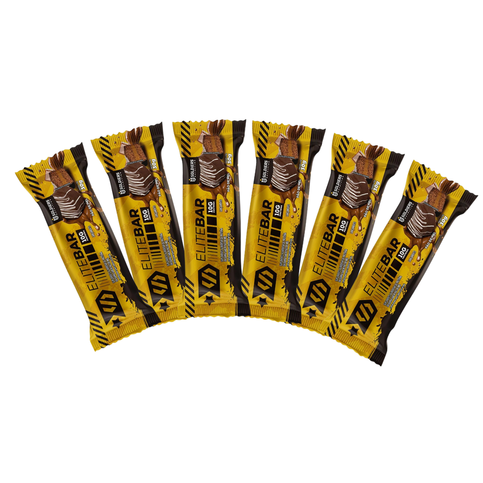 Kit: Elitebar 30g Barra De Proteína 6Un - Soldiers Nutrition