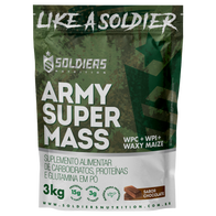 Hipercalórico Army Super Mass Chocolate 3Kg - Soldiers Nutrition