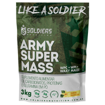 Hipercalórico Army Super Mass Baunilha 3Kg - Soldiers Nutrition