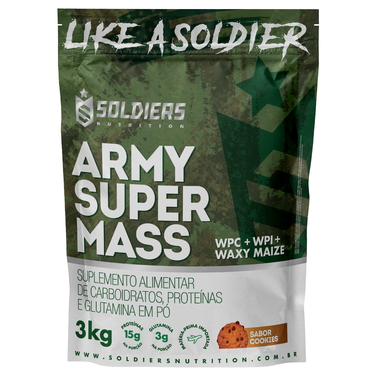 Hipercalórico Army Super Mass 3Kg - Soldiers Nutrition