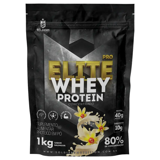 Whey Protein Elite Pro Concentrado 80%  1kg - Soldiers Nutrition