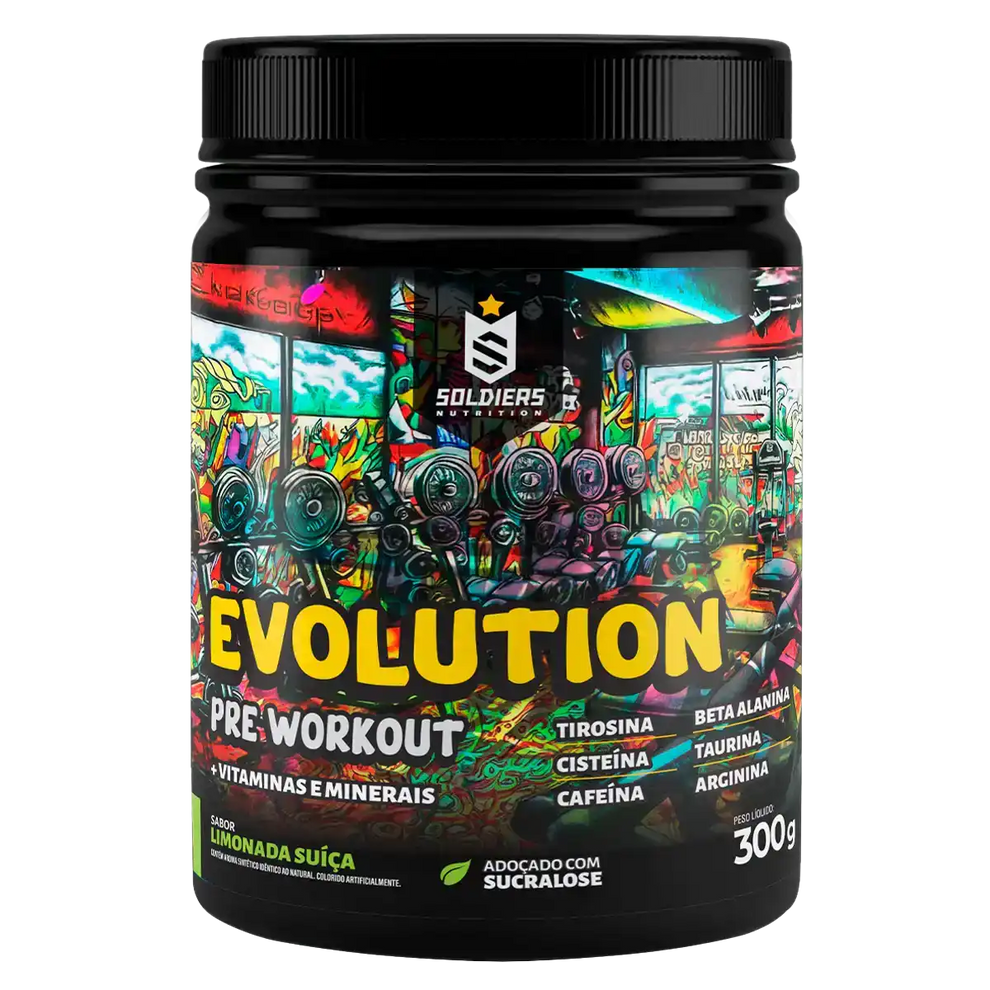 Pré-Treino Evolution Limonada Suiça 300g - Soldiers Nutrition